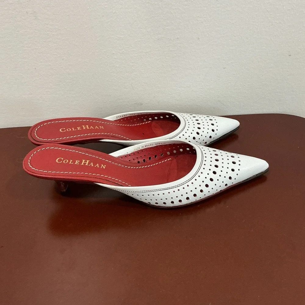 Cole Haan Women's 6.5B Mule Style Leather Heels Office Business